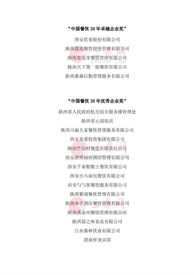 05081311121中國餐飲30年陜西獲獎(jiǎng)單位和個(gè)人_1